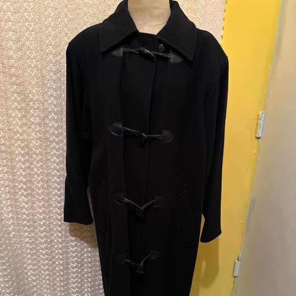 Vintage Black Wool Coat - Picture 2 of 5